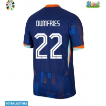 Nederland Denzel Dumfries #22 Bortedrakt EM 2024 Kortermet